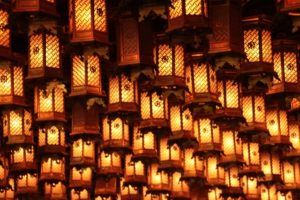 chinese lanterns on display.